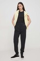 Calvin Klein top bawełniany K20K206891 czarny SS24