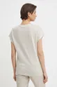 Calvin Klein t-shirt lniany beżowy