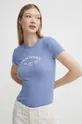 niebieski Abercrombie & Fitch t-shirt