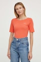 Βαμβακερό μπλουζάκι Marc O'Polo 403218351003 πορτοκαλί SS24