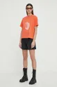 Хлопковая футболка Marc O'Polo оранжевый