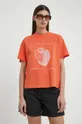 pomarańczowy Marc O'Polo t-shirt bawełniany