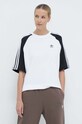 Βαμβακερό μπλουζάκι adidas Originals λευκό IS4104