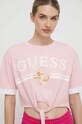 Бавовняна футболка Guess рожевий V4GI00.I3Z14