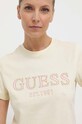 Guess t-shirt bawełniany NYRA beżowy V4GI01.I3Z14