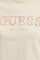 Guess t-shirt bawełniany NYRA V4GI01.I3Z14 beżowy
