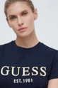 темно-синій Бавовняна футболка Guess