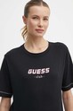 Bavlnené tričko Guess NATALIA čierna V4GI11.JA914