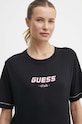 Guess t-shirt bawełniany NATALIA czarny V4GI11.JA914