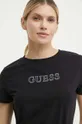 μαύρο Μπλουζάκι Guess SKYLAR Γυναικεία