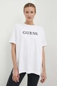 Guess t-shirt bawełniany ATHENA aplikacja biały V4GI12.KC641