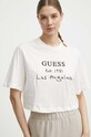 Бавовняна футболка Guess DAKOTA бавовна бежевий V4GI13.JA914