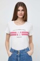 Morgan t-shirt DONNA biały DONNA.OFF.WHITE/FUSHIA