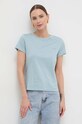 Marella tricou din bumbac uni albastru 2413971015200