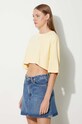 adidas Originals tricou din bumbac galben IR6000