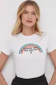 білий Бавовняна футболка Save The Duck Жіночий