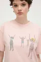 розовый Хлопковая футболка Diesel