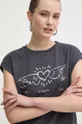 siva Bombažna kratka majica Miss Sixty x Keith Haring