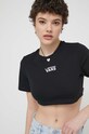Vans tricou din bumbac negru VN000GFFBLK1