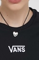 Vans tricou din bumbac VN000GFFBLK1 negru