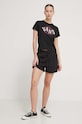 Vans tricou din bumbac VN000GFNBLK1 negru SS24