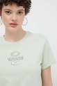 Vans t-shirt bawełniany zielony VN000GGTCHF1