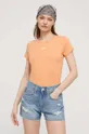 pomarańczowy Vans t-shirt bawełniany