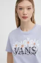 fioletowy Vans t-shirt bawełniany Damski