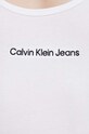 Βαμβακερό τοπ Calvin Klein Jeans J20J221064 λευκό