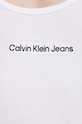 Βαμβακερό τοπ Calvin Klein Jeans J20J221064 λευκό