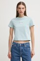 Хлопковая футболка Calvin Klein Jeans бирюзовый J20J223113