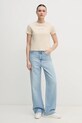 Calvin Klein Jeans t-shirt bawełniany J20J223113 beżowy SS25