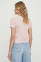 Bombažna kratka majica Calvin Klein Jeans roza