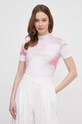 Tričko Calvin Klein Jeans slim bílá J20J223169