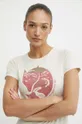 μπεζ Βαμβακερό μπλουζάκι Fjallraven Arctic Fox T-shirt Γυναικεία