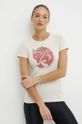 Ρούχα Βαμβακερό μπλουζάκι Fjallraven Arctic Fox T-shirt F89849.113 μπεζ