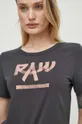 siva Bombažna kratka majica G-Star Raw