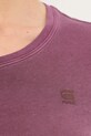 Βαμβακερό μπλουζάκι G-Star Raw μπορντό D24533.B059
