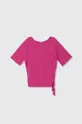 różowy MICHAEL Michael Kors sukienka plażowa SIDE TIE COVER UP Damski