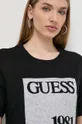 črna Bombažna kratka majica Guess