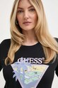 Guess t-shirt bawełniany czarny W4GI32.JA914