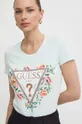 turkusowy Guess t-shirt