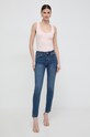 Хлопковый топ Guess W4GP16.K1814 розовый SS24