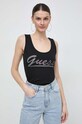 Хлопковый топ Guess чёрный W4GP16.K1814