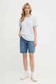 Bavlněné tričko G-Star Raw D24524.4107 modrá AW25