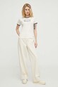 G-Star tricou din bumbac D24506.D527 bej SS24