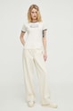 G-Star tricou din bumbac D24506.D527 bej SS24