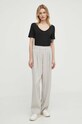 G-Star tricou din bumbac D24508.B771 negru SS24