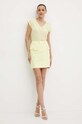 Льняна футболка Morgan DAME DAME.LEMON.TONI жовтий SS24