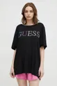 črna Kratka majica za plažo Guess Ženski